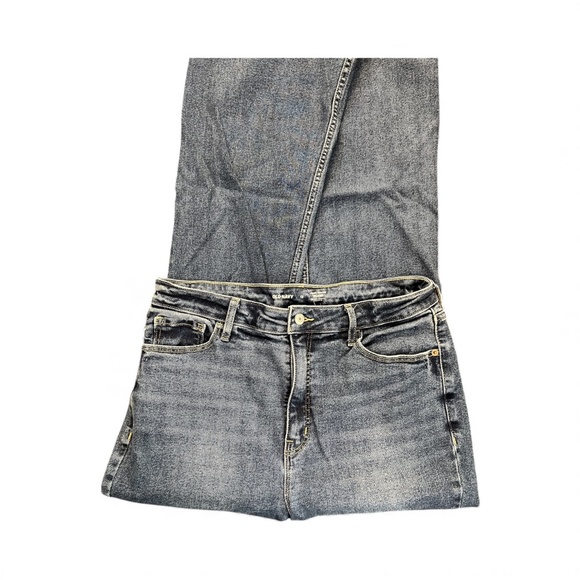 💙 EUC OLD NAVY Beatrice Dark Wash High-Rise Flare Jeans | Sz 12 - Picture 2 of 7
